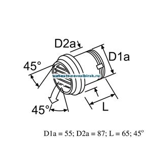 Дефлектор d=55 45° (пластик), 107836