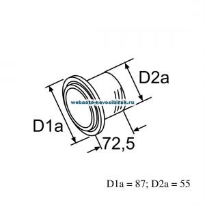 492884 Штуцер д/прокладывания шлангов d=55 мм (пластик)